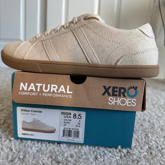 XeroShoes Dillon Canvas – Natural Canvas Sneaker, Womens, USA8.5, NWT - Picture 8 of 9